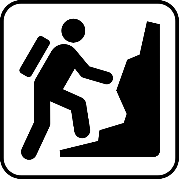 600x600 Free Mountain Climber Clipart Image