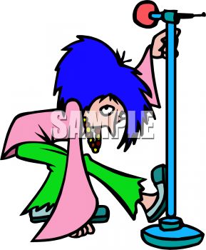 289x350 70's Punk Singer Clip Art