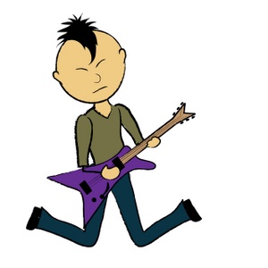 300x300 Guitar Player Clipart Image