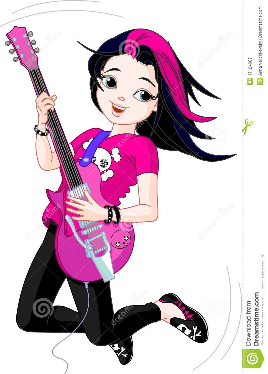 Animated Rockstar Guitar - Anime Girl Guitarist By Xxxnemesisxx On ...