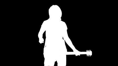 480x268 Rockstar Silhouette Crazy Guitar Ii. ~ Footage