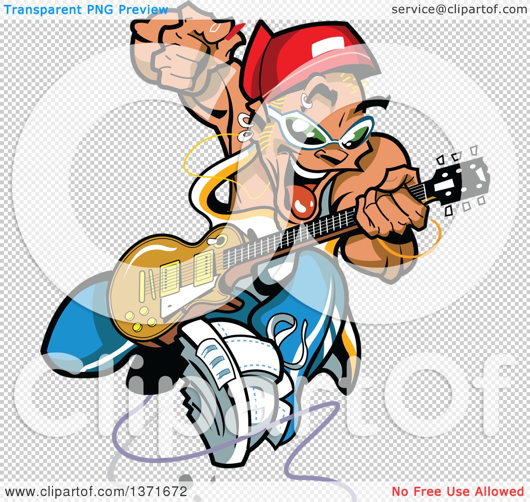 1080x1024 Clipart Of A Wild Crazy Band Guitarist Rock Star