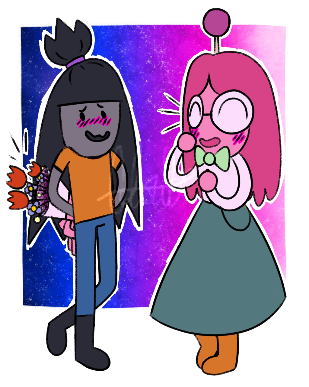 1024x1280 Rock Star Girl And Lollipop Girl By Morronsoup