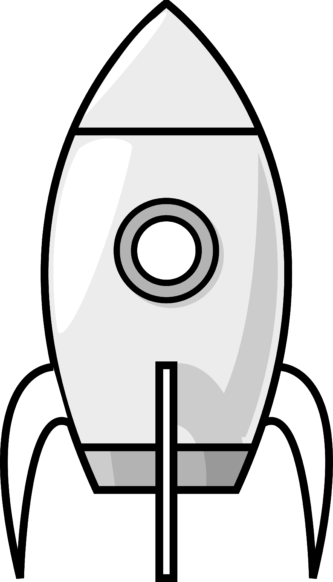 333x582 Rocket Clipart Gray