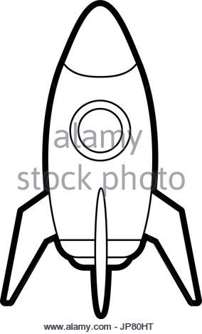 284x470 Black And White Rocket, Vector Graphic Stock Vector Art
