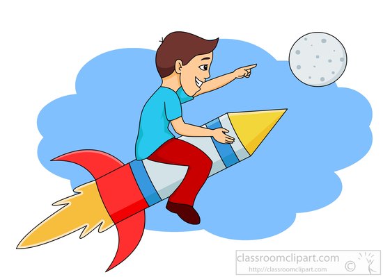 550x399 Space Clipart Riding Rocket To Moon Clipart 3158