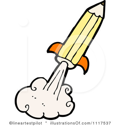 400x420 Rocket Clipart Pencil