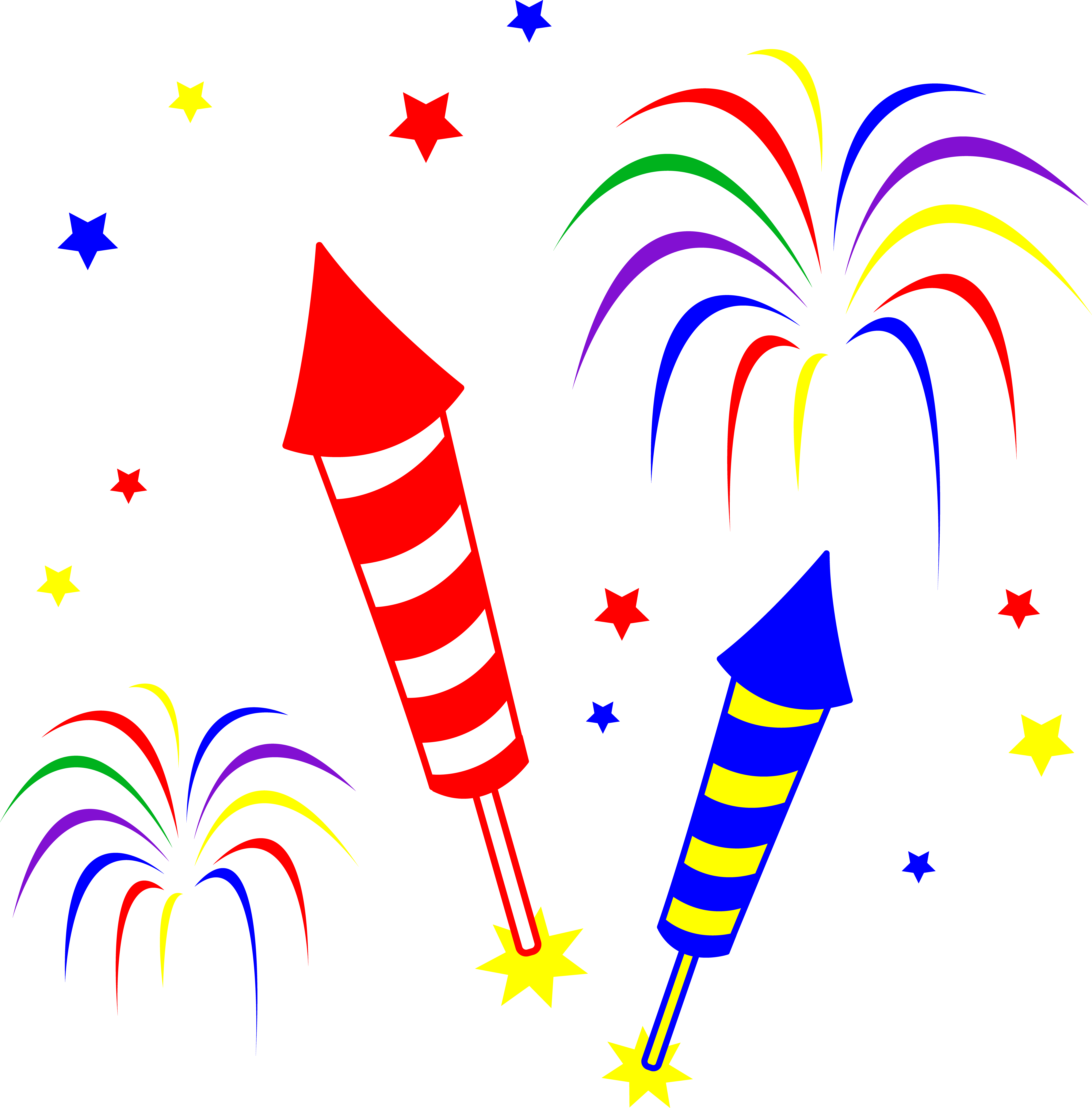 7358x7466 Diwali Rocket Clipart