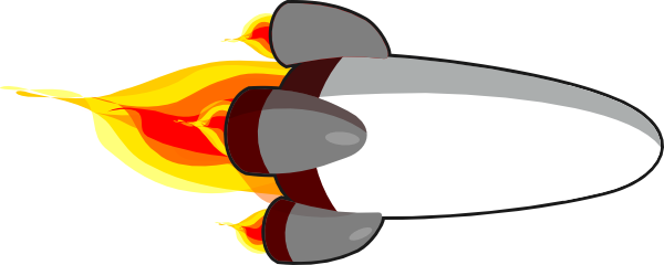 600x240 Rocket Ship Clipart