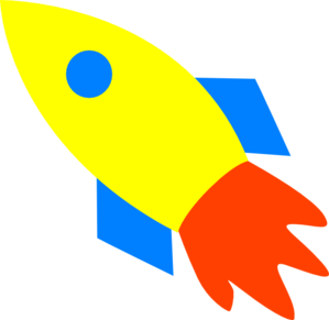 299x291 Rocket Ship Yellow 44 Clip Art