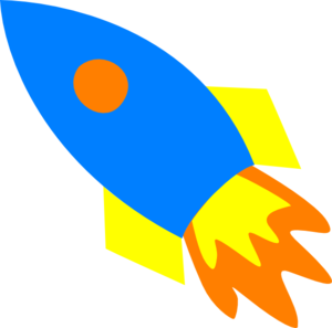 300x297 Blue Rocket Ship Clip Art