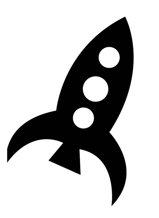524x720 Rocket Ship Stencil
