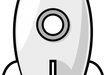 210x150 Rocket Ship Clipart Black And White