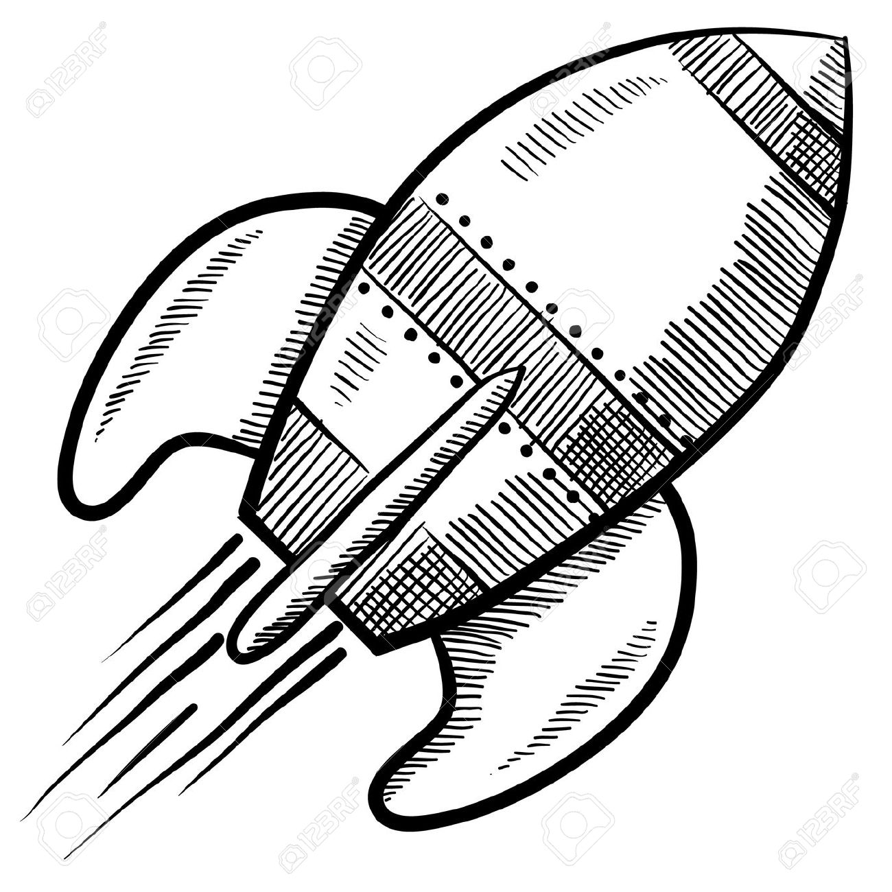 1300x1300 Drawn Spaceship Rocket Ship