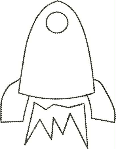 409x524 Rocket Ship Outline