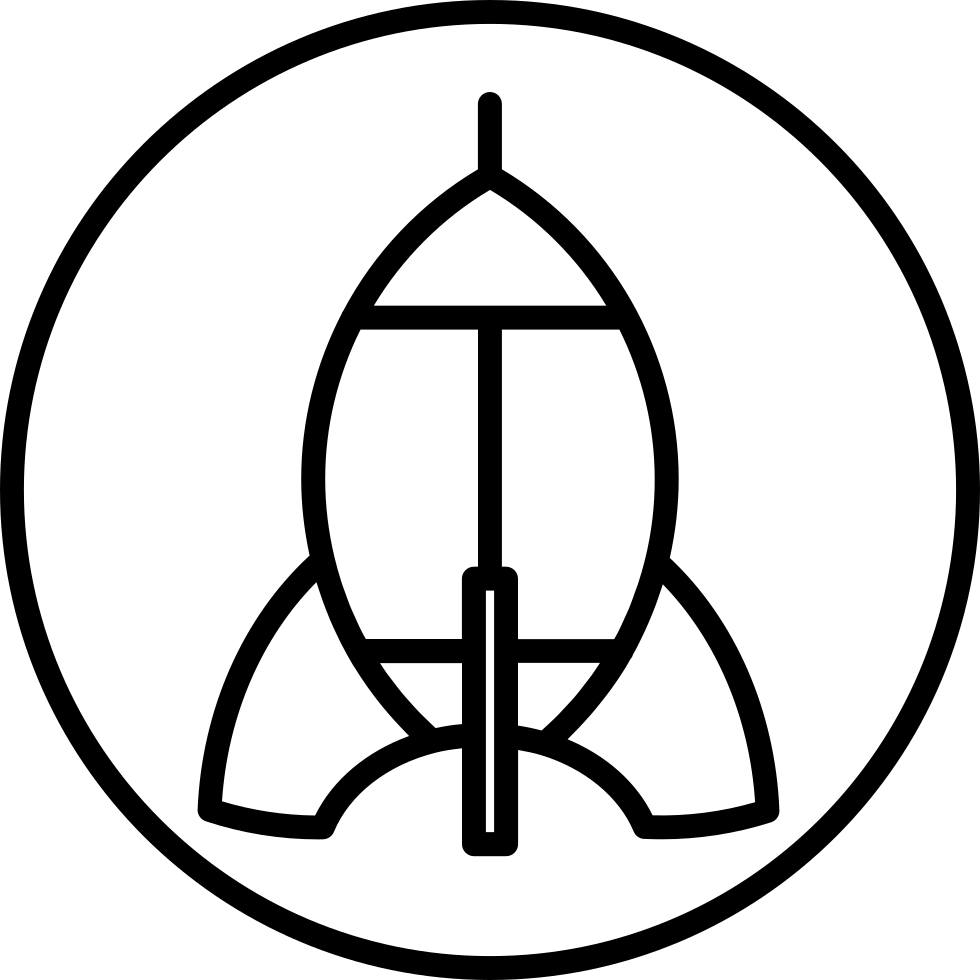 980x980 Rocket Ship Outline On Circle Background Svg Png Icon Free