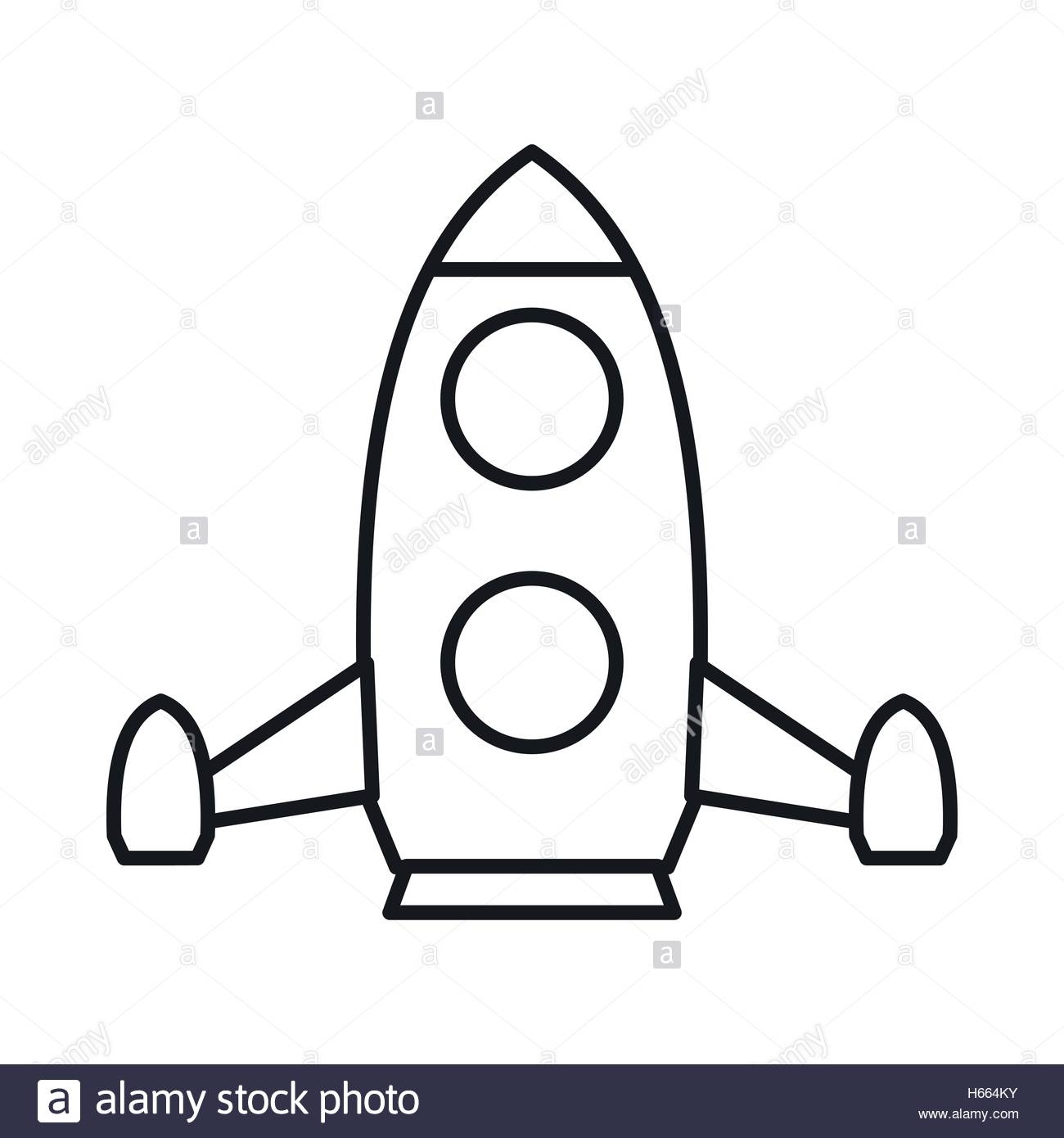 1300x1390 Rocket Icon, Outline Style Stock Vector Art Amp Illustration, Vector