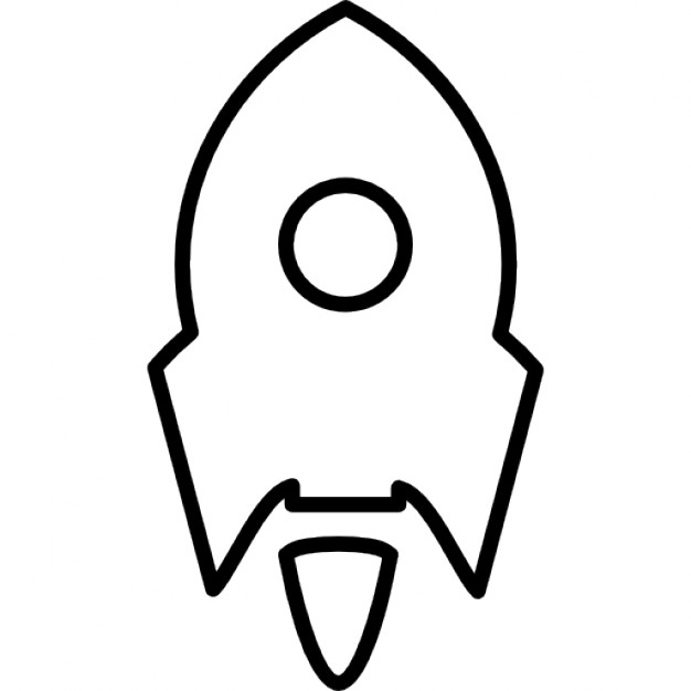 626x626 Rocket Ship Variant Small With White Circle Outline Icons Free