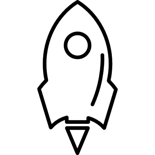 626x626 Rocket Ship Variant With Circle Outline Icons Free Download