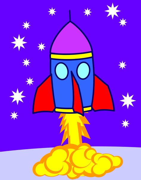 473x600 Rocket Clipart Blast Off
