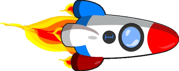 600x239 Rocketship Clip Art Free