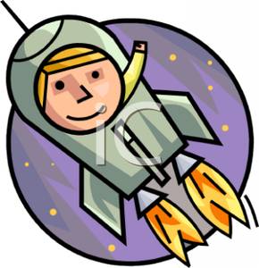290x300 Astronaut Waving From The Window Of A Rocket Ship