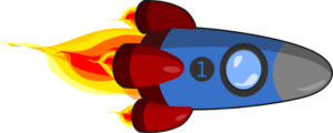 300x120 Rocketship Png, Svg Clip Art For Web