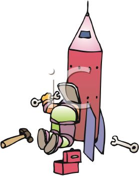 278x350 Astronaut Fixing His Rocketship