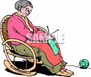 300x254 Grandma In Rocking Chair Clipart