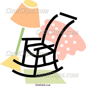 300x302 Rocking Chair With A Blanket Vector Clip Art