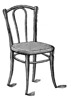 236x331 Vintage Chair Clip Art, Black And White Clipart, Antique Chair