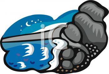 350x239 Water Rocks Clipart