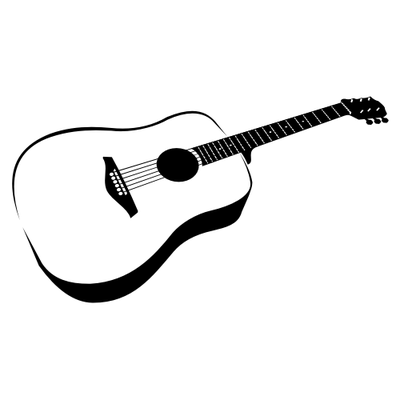 400x400 Guitar Black And White Electric Guitar Clipart Black And White