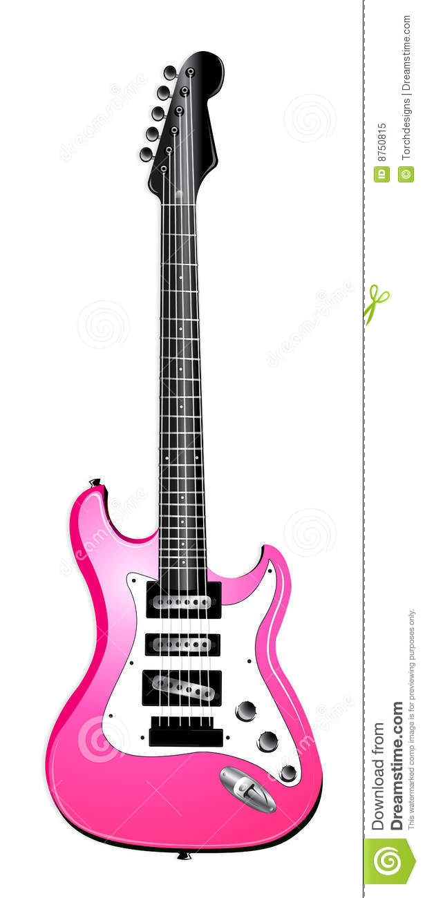 615x1300 Pink Electric Guitar Clipart