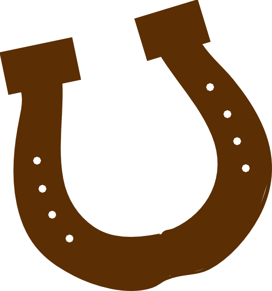 558x597 Brown Rodeo Horseshoe Clip Art