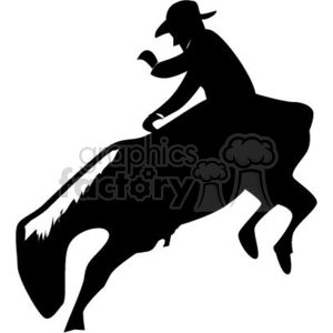 300x300 Royalty Free Bronco Bull 371902 Vector Clip Art Image