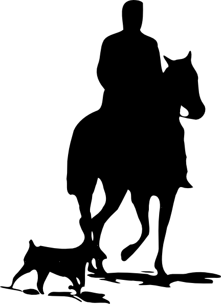 432x593 Riding The Horse Silhouette Clip Art