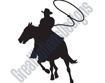 340x270 Roping Silhouette Etsy