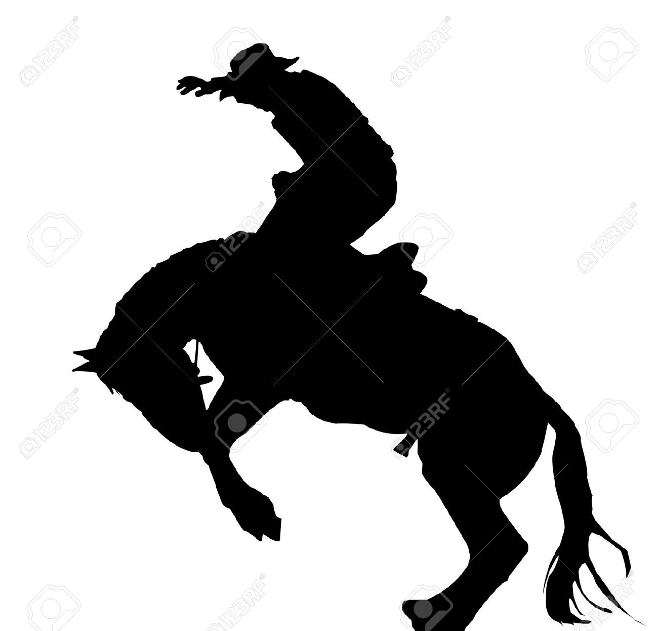1300x1246 16017509 Como Ilustraci N Silueta De Vaquero De Rodeo En Caballo