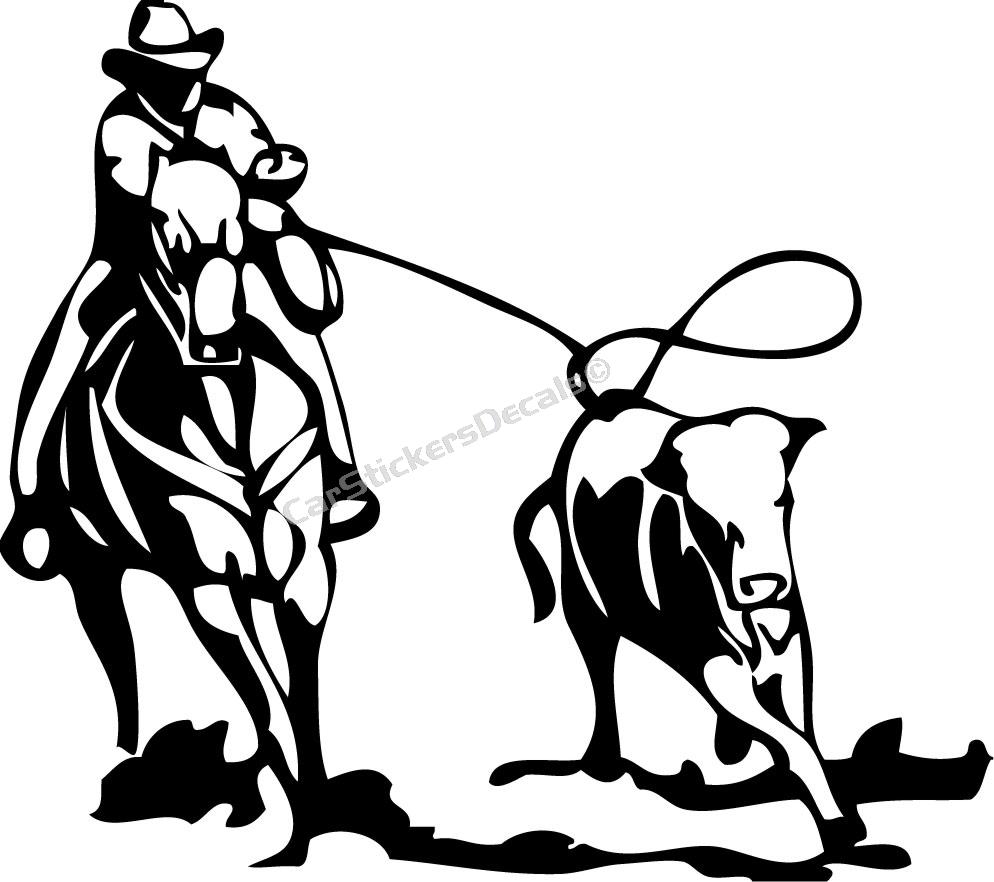 994x882 Team Roping Clipart Images