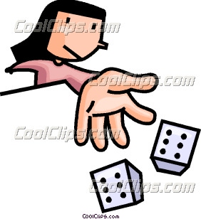 282x308 Rolling Dice Clipart