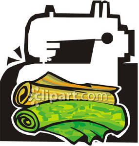 285x300 Sewing Machine Clipart Fabric Roll