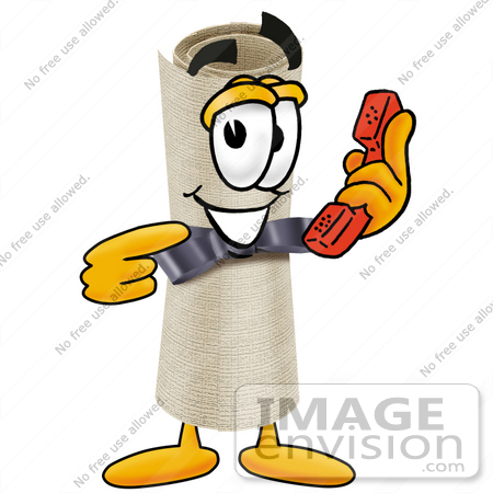 450x450 Clip Art Graphic Of A Rolled Diploma Certificate Cartoon Character
