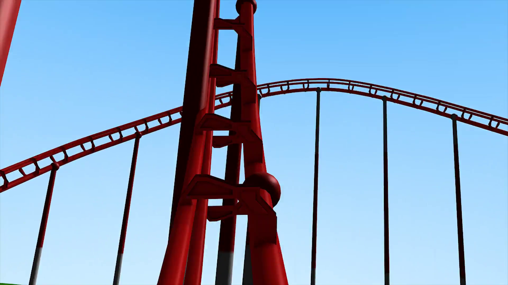 1920x1080 Fun Park Roller Coaster Animation. Motion Background