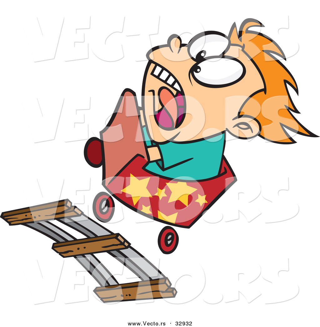 1024x1044 Vector Of A Scared Boy Riding A Roller Coaster