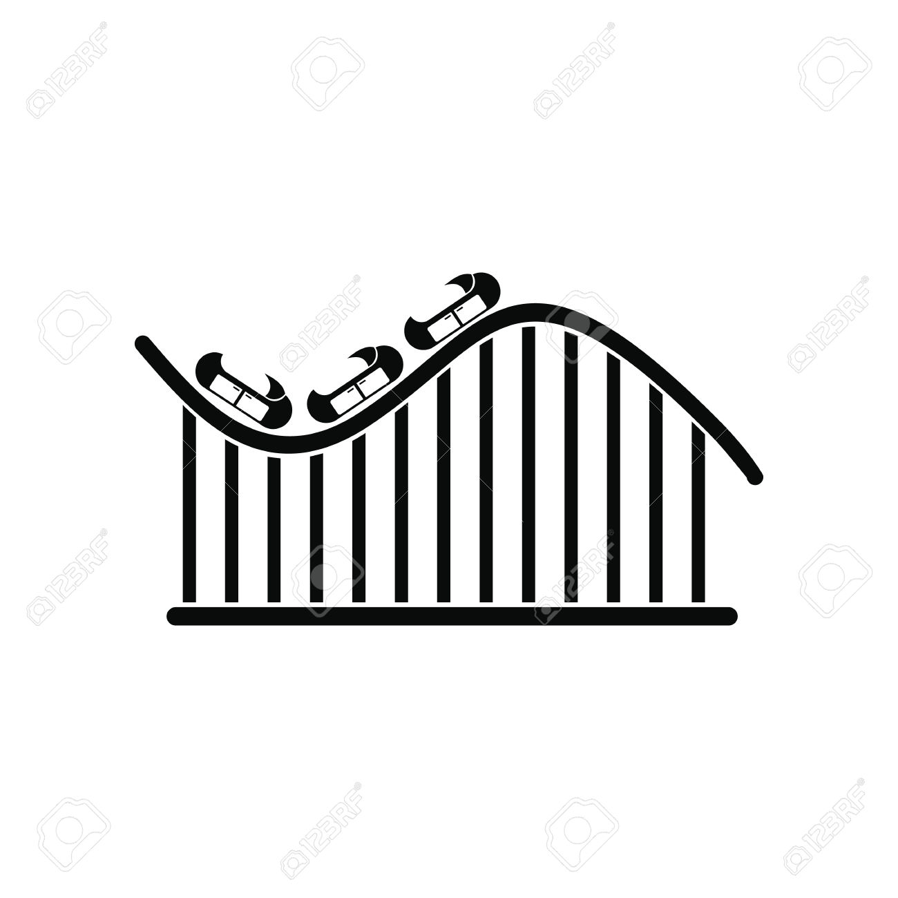 1300x1300 Simple Clipart Roller Coaster