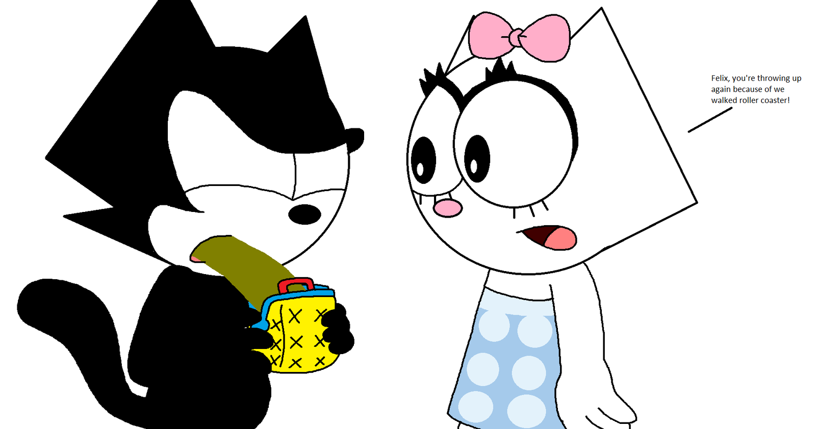 1600x842 Felix Vomits Because Of Roller Coaster Again By Marcospower1996