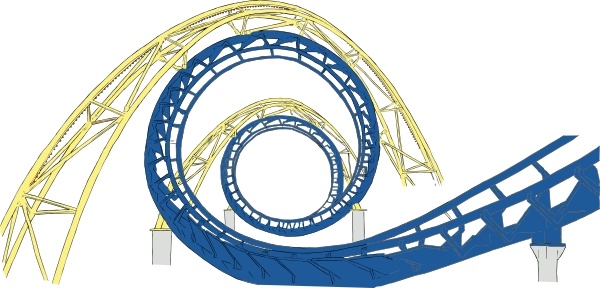 600x288 Roller Coaster Tracks Clip Art Free Vector In Open Office Drawing