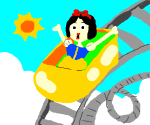 300x250 Princesses Riding A Roller Coaster