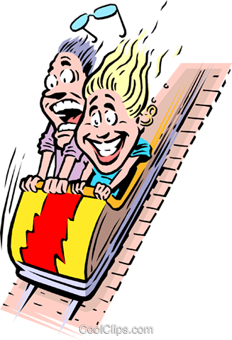 327x480 Cartoon Roller Coaster Royalty Free Vector Clip Art Illustration